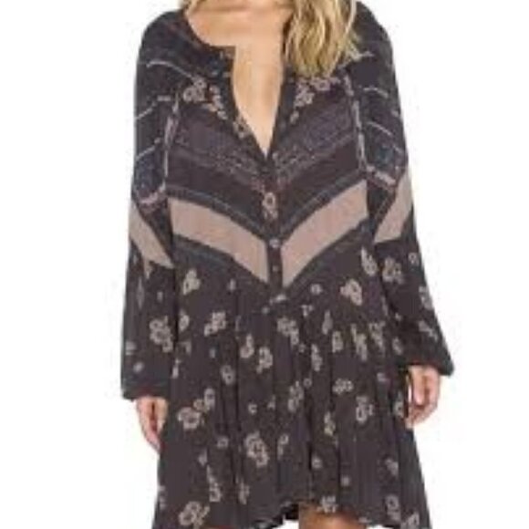 Free People From Your Heart Dress Size XS Midnight Blue - Picture 3 of 7